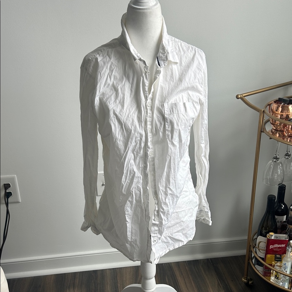 Women's White Button Down Shirt